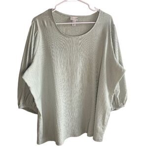 AVA&VIV mint green aqua top // 1X